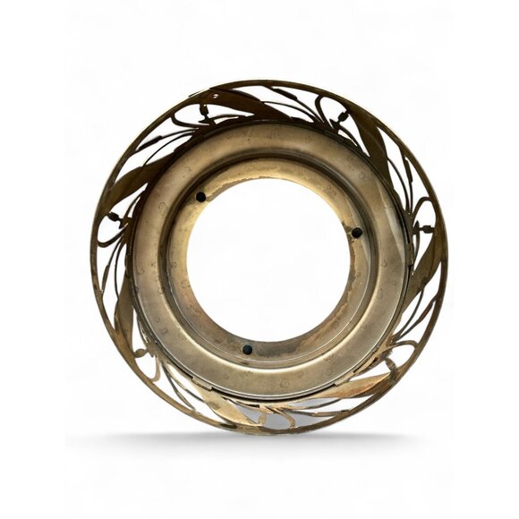 Vintage Pink Ceramic Serving Dish Cattail Metal Holder by Northington USA made - Picture 7 of 7